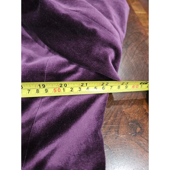 Coldwater Creek Purple Velvet Jacket Women’s Sz 16 Zip Front Classic Jewel tones - Picture 5 of 6